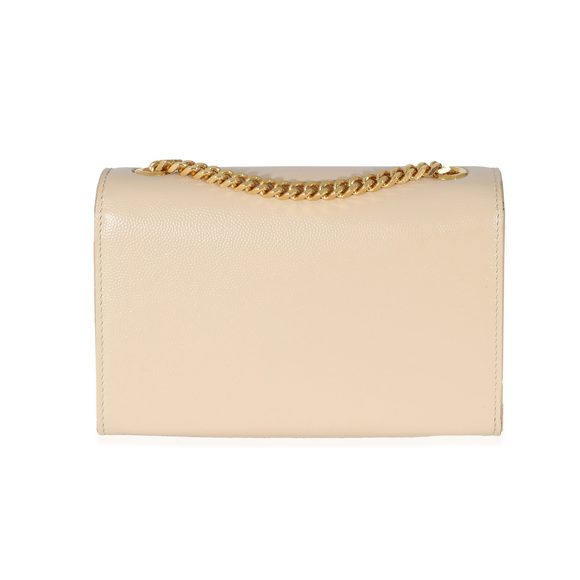 Saint Laurent Beige Grain De Poudre Small Kate Chain Bag - Picture 2 of 6